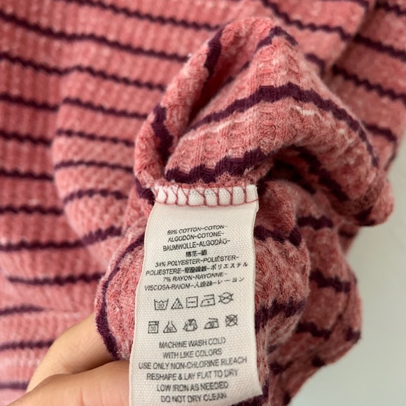 Free People We The Free Striped Peplum Thermal Top - Picture 3 of 6